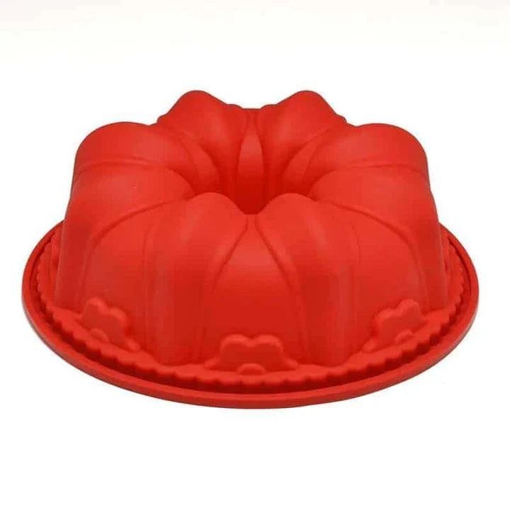 Premium non-stick silicone baking mould in red colour, designed for hassle-free baking and easy clean-up