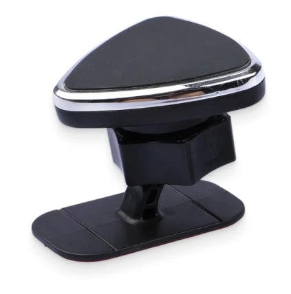 Compact magnetic phone mount with adjustable ball joint for secure in-car use