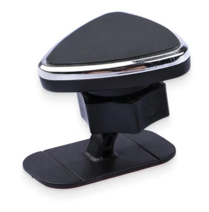 Compact magnetic phone mount with adjustable ball joint for secure in-car use
