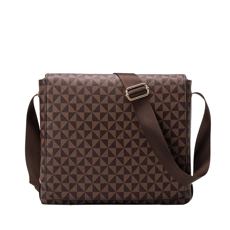 Premium quality PU leather business commuter bag with multiple compartments and adjustable shoulder strap for organised and comfortable transportation of essentials