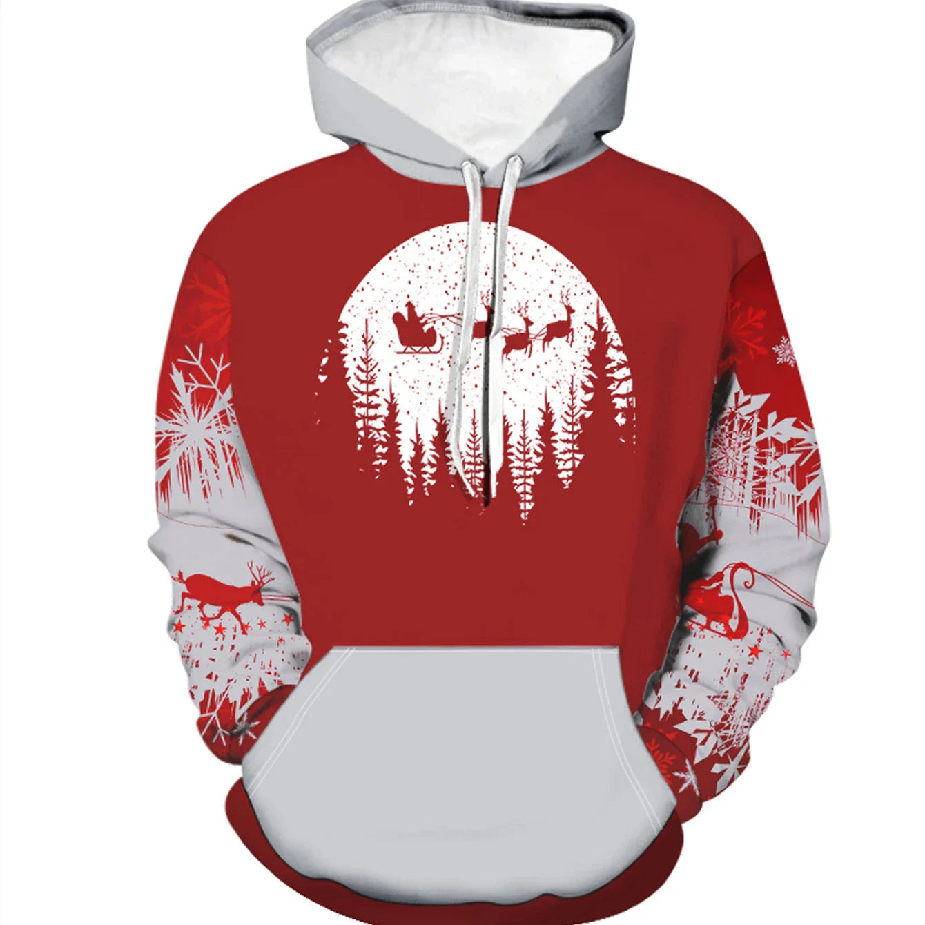 Premium men's festive jumper with delightful digital print design, crafted with premium polyester fibres for cosy, stylish winter wear