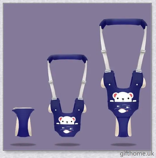 Premium baby walker with adjustable harness backpack, available in a variety of charming colour options to suit any nursery decor.