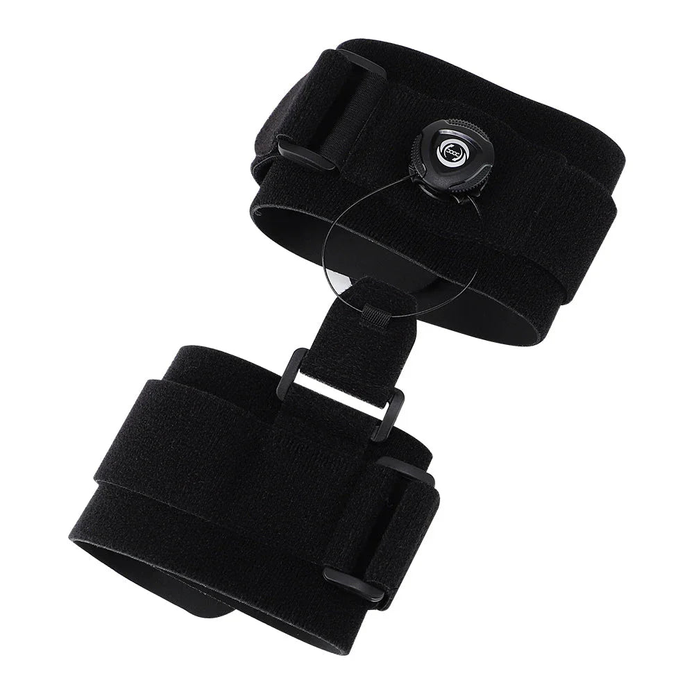 Adjustable foot drop support brace with swivel button and advanced split design for comfortable and secure mobility