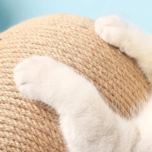 Sisal rope cat scratching ball toy, ideal for protecting furniture from cat scratches