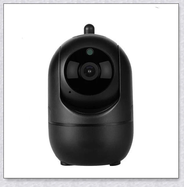 Intelligent indoor security camera with 360-degree panoramic coverage, auto-tracking, and remote access capabilities