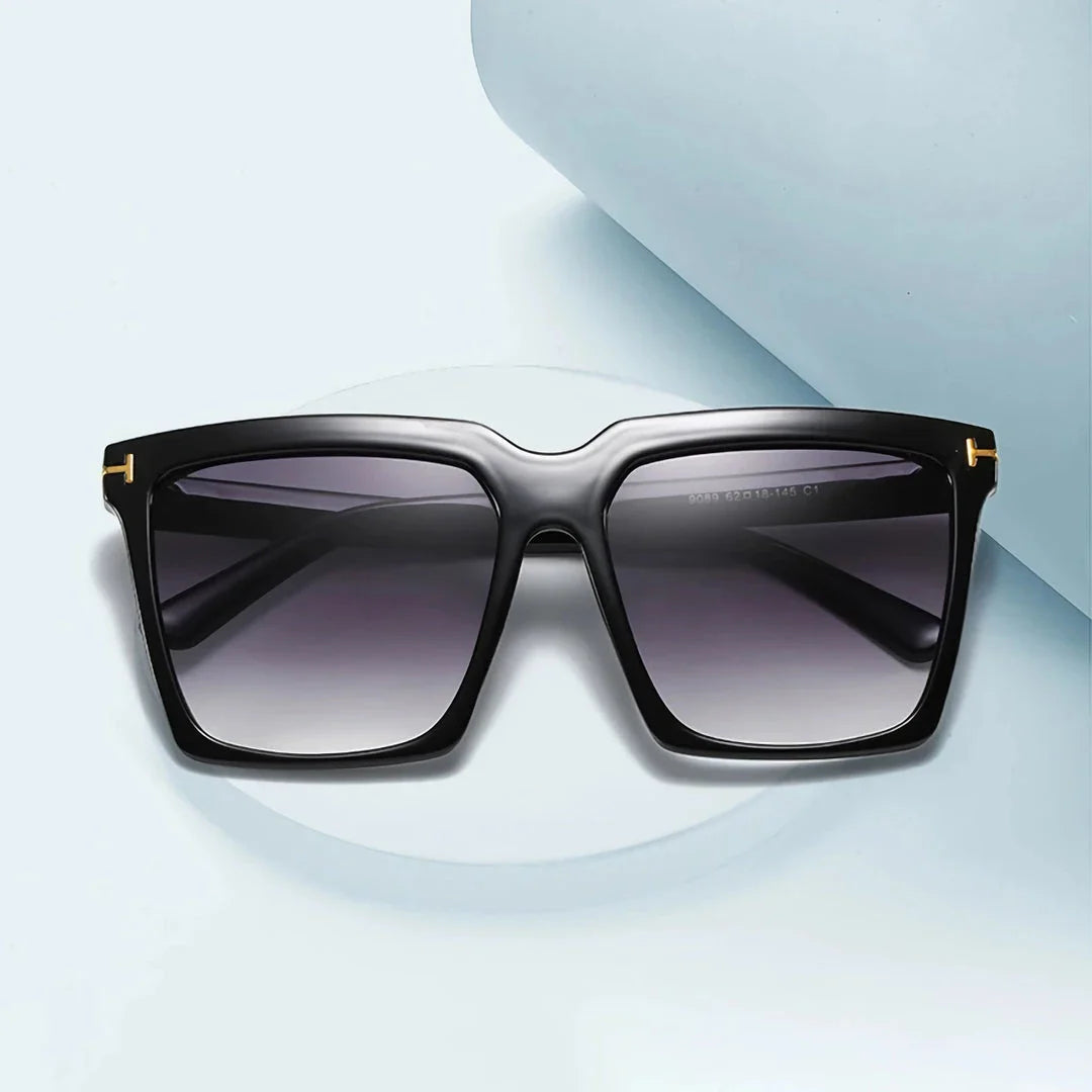 Stylish oversized square sunglasses for women with UV400 protection and gradient lenses