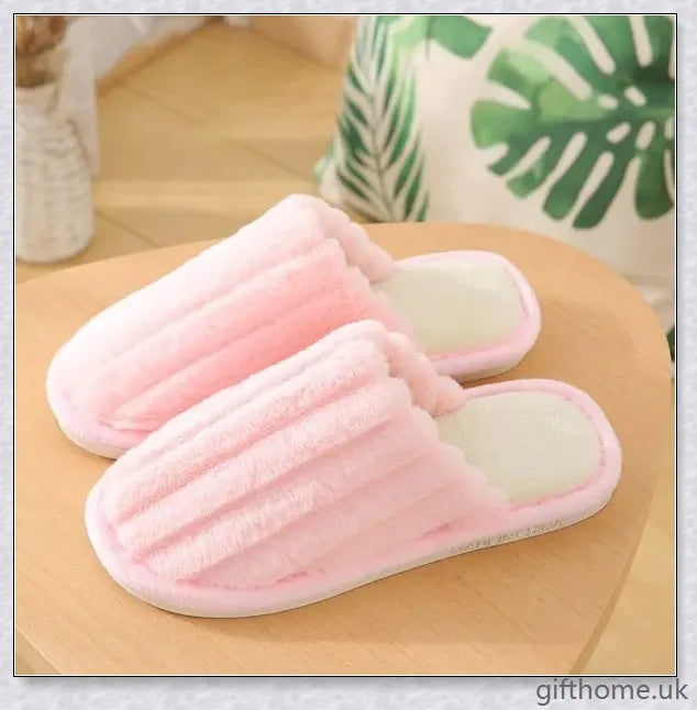 Cosy cotton house slippers with bow detail, available in a variety of colours for indoor comfort and style
