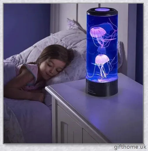 Bedside Hypnotic Jellyfish Lamp Aquarium with lifelike synthetic jellyfish and colour-changing LED lights for a calming and soothing ambience