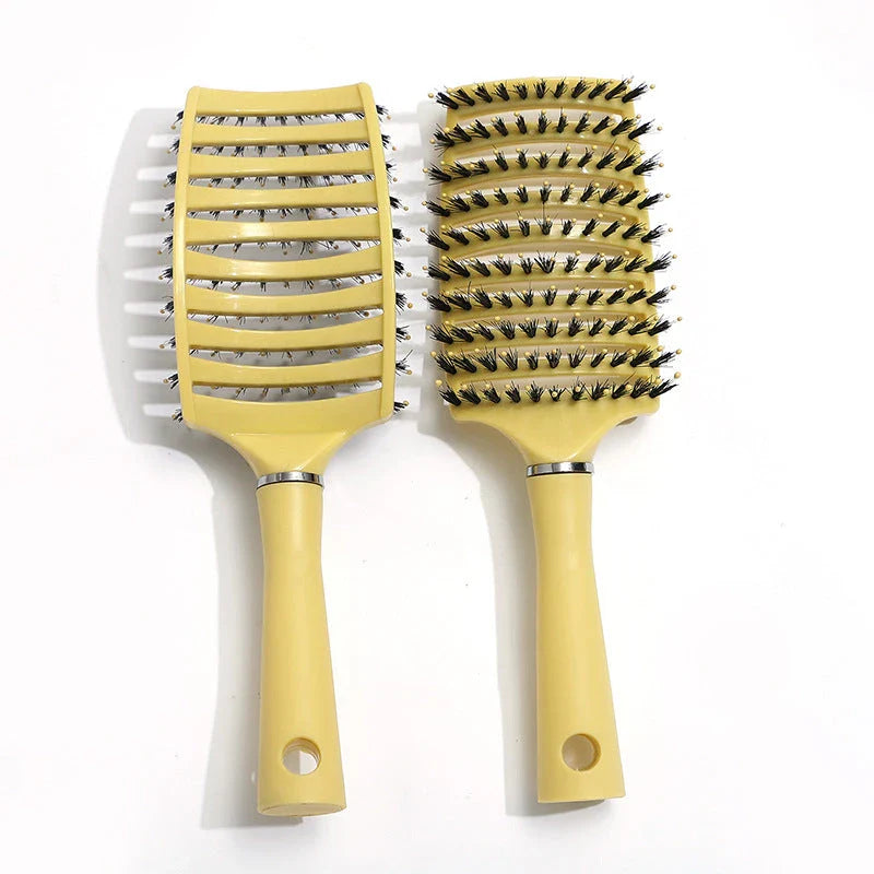 Women's Wet Curly Detangling Hair Brush with ergonomic design and flexible bristles for effortless styling and detangling of curly hair