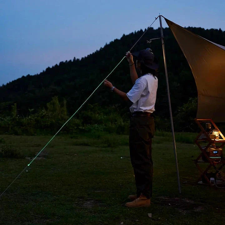 Rechargeable Waterproof Outdoor Camping Wind Rope Light with multiple colour modes and waterproof design