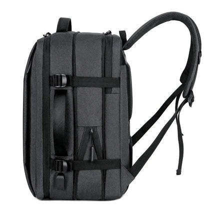 Premium Expandable Travel Backpack with USB Charging Port and Waterproof Oxford Fabric