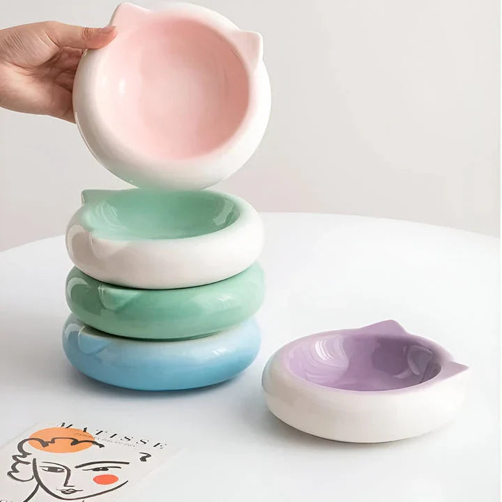 Ceramic Anti-Slip Pet Bowl for Small Dogs and Cats - Durable, Spill-Resistant, and Easy to Clean