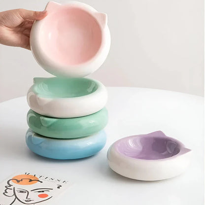 Ceramic Anti-Slip Pet Bowl for Small Dogs and Cats - Durable, Spill-Resistant, and Easy to Clean