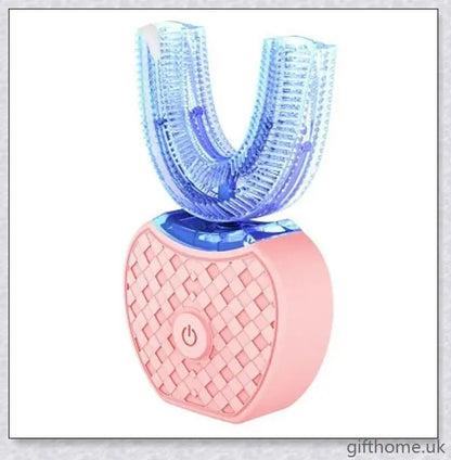 Premium Automatic Whitening Toothbrush with 360-degree rotating head, nano-blue light whitening, and gum massage features for sparkling smiles.