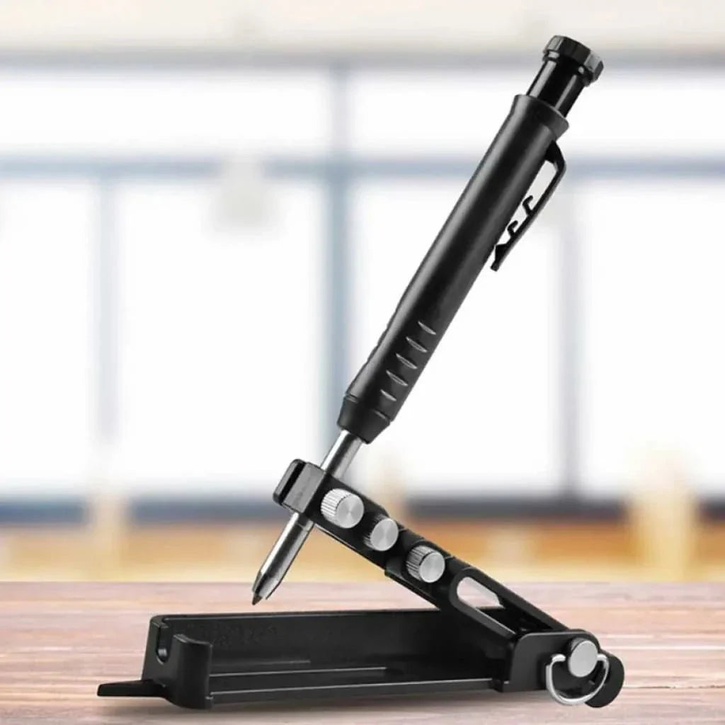 Premium Aluminium Marking Tool with Adjustable Pencil Holder and Clear Scale for Precise DIY Projects