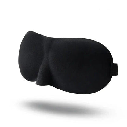 Premium 3D contoured sleep mask with soft memory foam for undisturbed, comfortable sleep