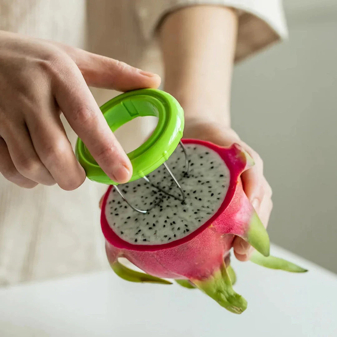 Premium stainless steel kiwi fruit peeler and slicer tool for effortless preparation of healthy recipes