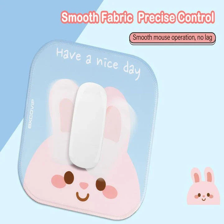 A delightful square mouse pad featuring a cute animal-themed design, providing a smooth and stable surface for comfortable computing