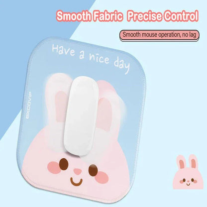 A delightful square mouse pad featuring a cute animal-themed design, providing a smooth and stable surface for comfortable computing