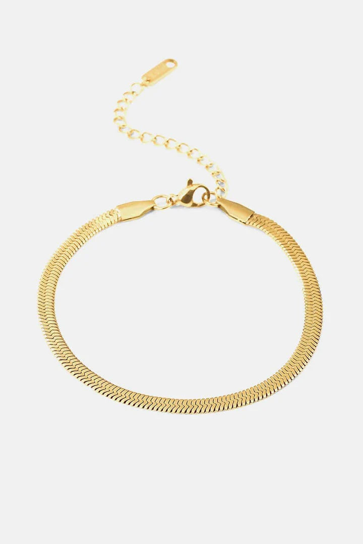 Stainless Steel Herringbone Bracelet with an elegant and sophisticated design