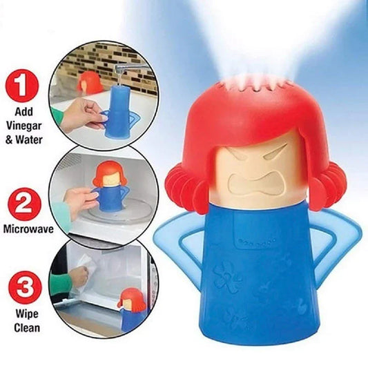 Angry Mama Microwave Cleaner - a clever gadget that uses steam power to effortlessly clean your microwave and remove tough grease and food stains