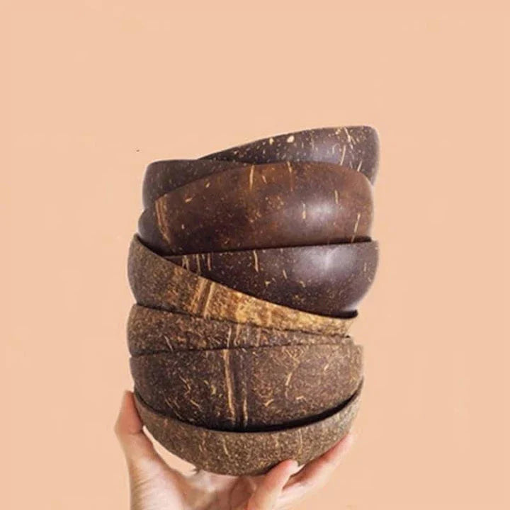 Premium Natural Coconut Bowls - Handcrafted Eco-Friendly Kitchenware for Serving, Decorating and Everyday Use