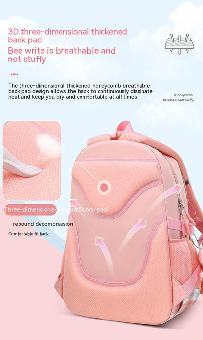 Charming children's backpack with cartoon design, ample capacity, and lightweight nylon construction