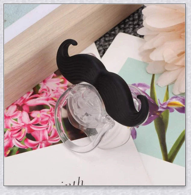Adorable mustache-themed pacifier made with safe, premium materials for newborns in the UK