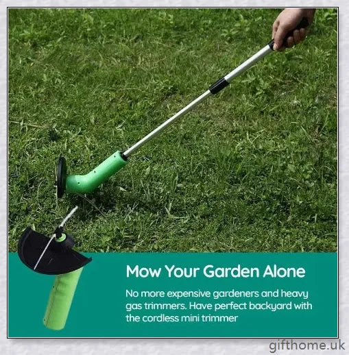 Cordless Grass Trimmer - Premium Mini Electric Weed Wacker for effortless lawn maintenance in the UK