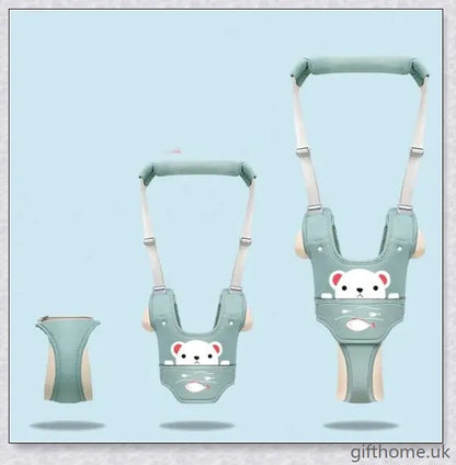 Premium baby walker with adjustable harness backpack, available in a variety of charming colour options to suit any nursery decor.