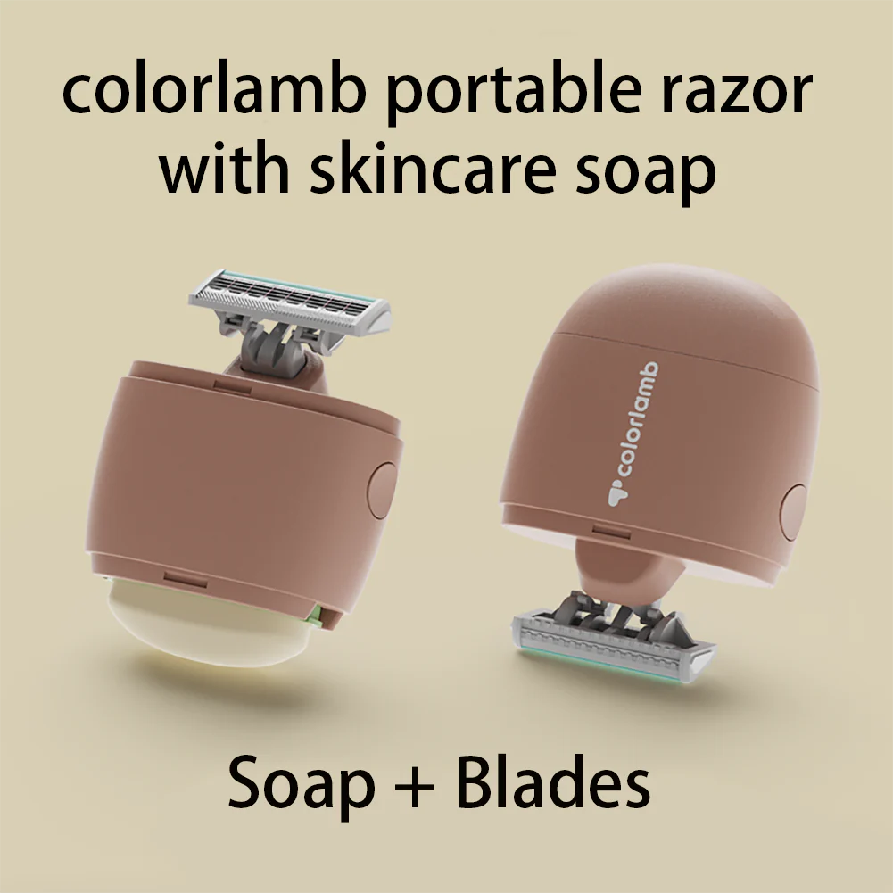 Portable Cute Bear Razor Set for Women with Safety Blades and Moisturising Soap