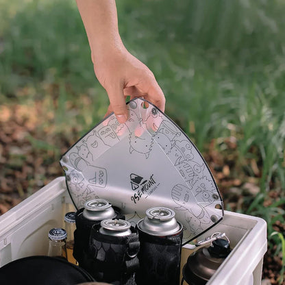 Versatile camping flatware set with bowl, cup, plate, and coffee drip filter made of durable PP material for outdoor dining