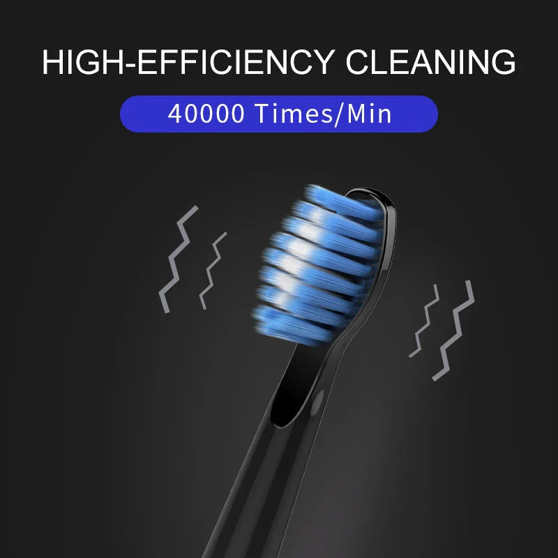 Premium Electric Sonic Toothbrush with Wireless Charging and Replacement Heads for Comprehensive Dental Care