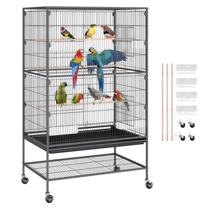 Spacious and durable large bird flight cage with rust-proof and waterproof construction, providing ample space for medium to large birds to thrive.