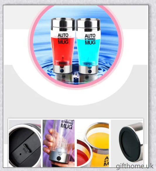 Premium Automatic Drink Mixer with stainless steel liner, battery-powered design, and various capacity options