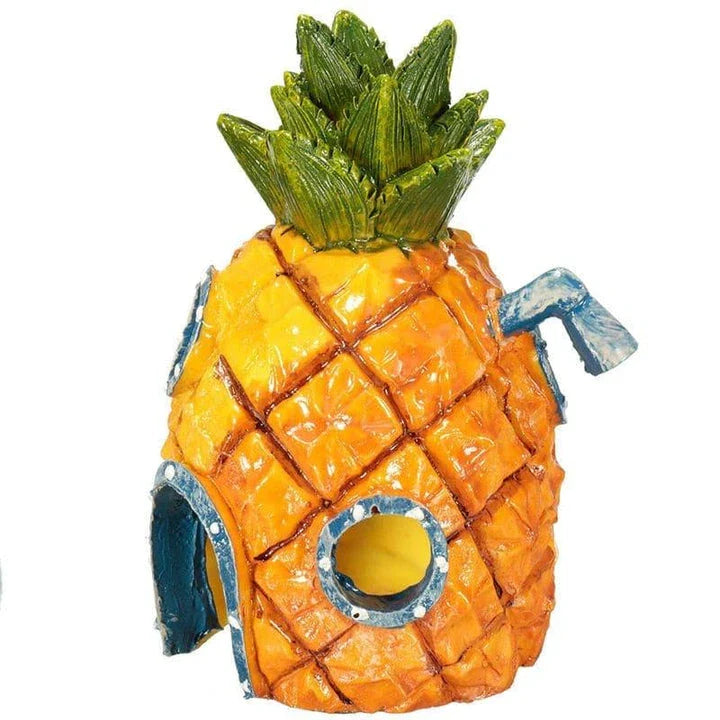 Charming pineapple-shaped aquarium decorations made of premium wood, adding a touch of British elegance to your underwater oasis