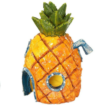 Charming pineapple-shaped aquarium decorations made of premium wood, adding a touch of British elegance to your underwater oasis
