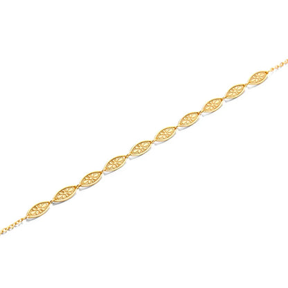 Elegant antique silver 925 leaf bracelet with delicate leaf motif and adjustable size for a comfortable fit