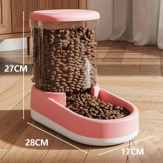 Large 3.8L Capacity Automatic Pet Food Dispenser for Dogs and Cats in Blue
