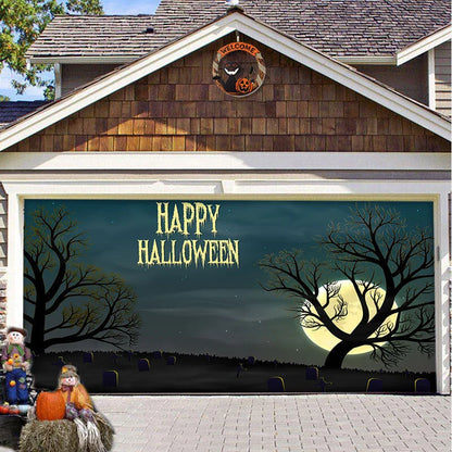 Decorative hanging cloth fabric with geometric abstraction pattern for Halloween party backdrop