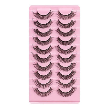 Premium synthetic false eyelashes with a sophisticated DD curve design and thick, volumised appearance for a captivating eye transformation