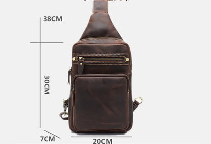 Vintage-inspired genuine leather briefcase with multiple compartments and secure zipper closure, ideal for modern commuters