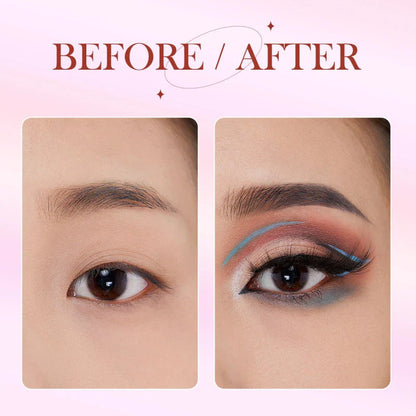 Precision Eyeliner Brush with fine-tipped synthetic fibres and ergonomic wooden handle for flawless liquid and cream eyeliner application
