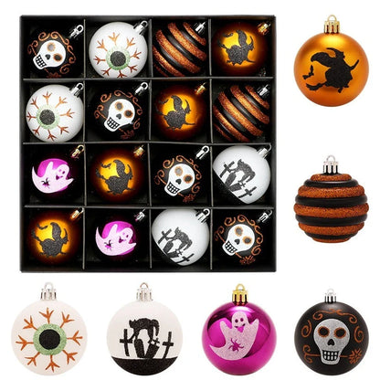 Handcrafted painted ghost pendants in a versatile design for Halloween decor and parties