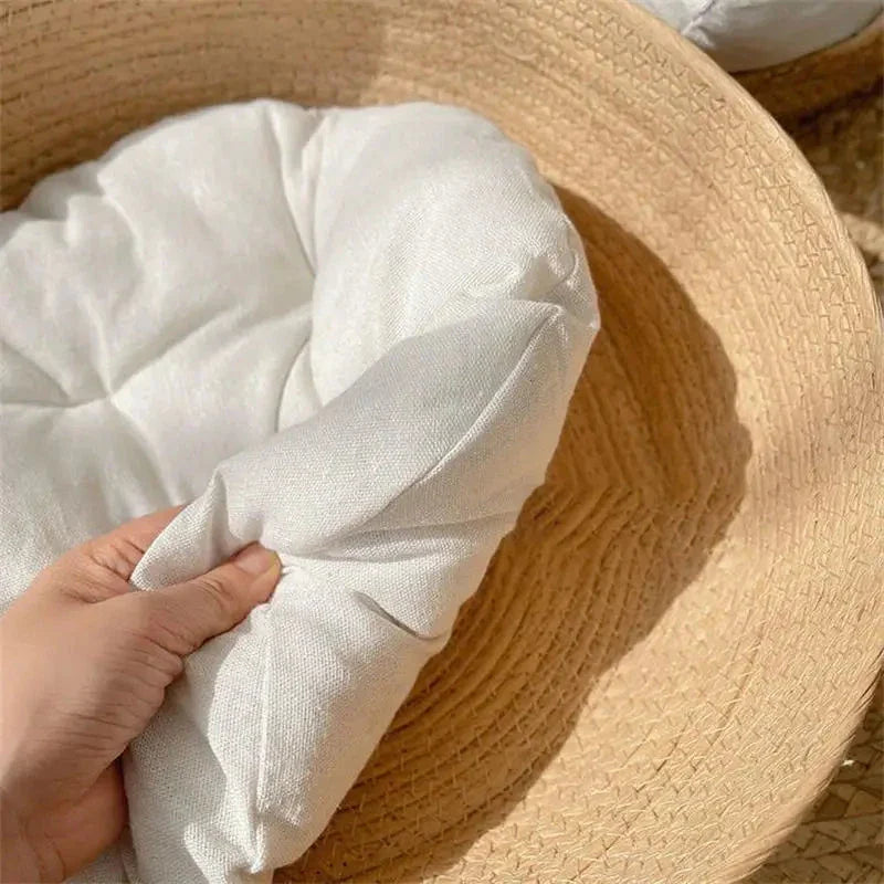 Handcrafted bamboo pet bed with removable cushion, providing a cosy and stylish sleeping space for cats and small dogs