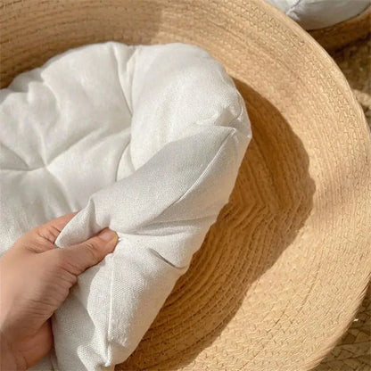 Handcrafted bamboo pet bed with removable cushion, providing a cosy and stylish sleeping space for cats and small dogs