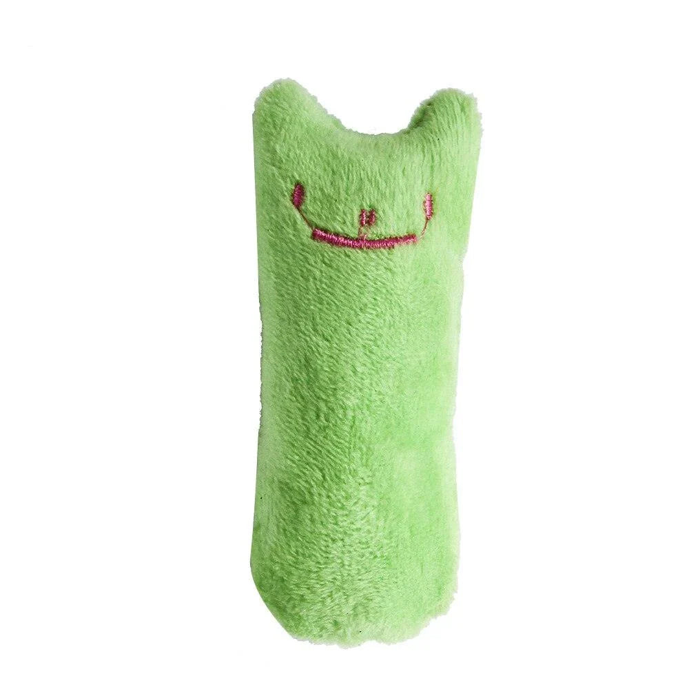 Soft, cuddly catnip-filled plush toy in a grey cotton colour, designed to captivate and entertain your feline friend.