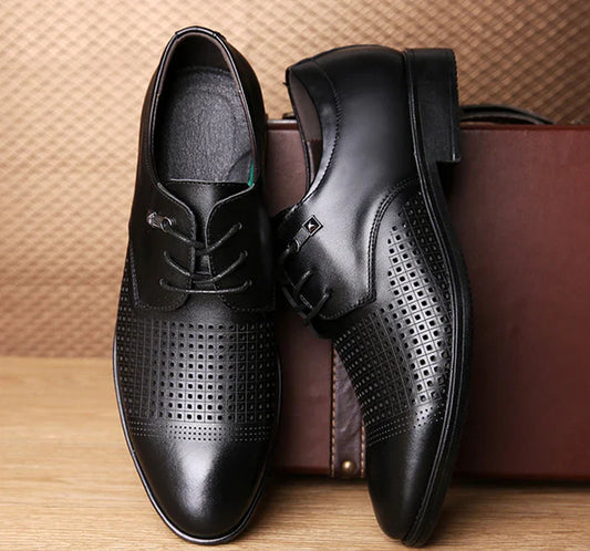 Stylish and comfortable black casual loafers made from breathable microfibre leather for the modern UK man