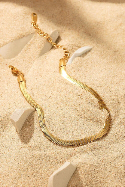 Stainless Steel Herringbone Bracelet with an elegant and sophisticated design