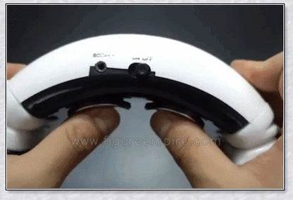 A wireless neck massager with an adjustable design for targeted neck pain relief and muscle relaxation.